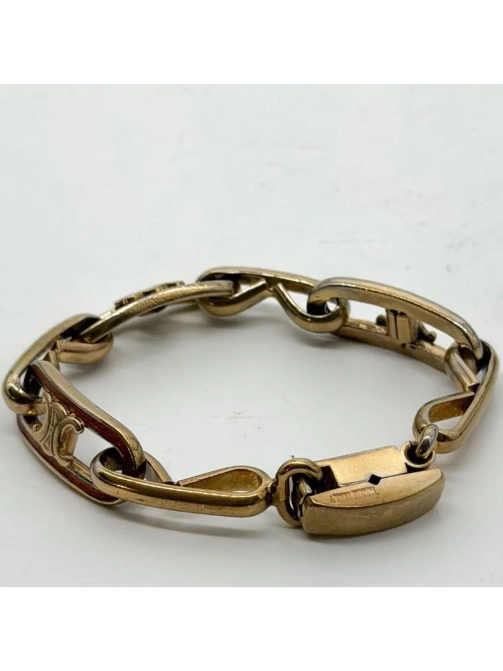 Celine Vintage Bracelet Gold Triomphe Phoebe Philo